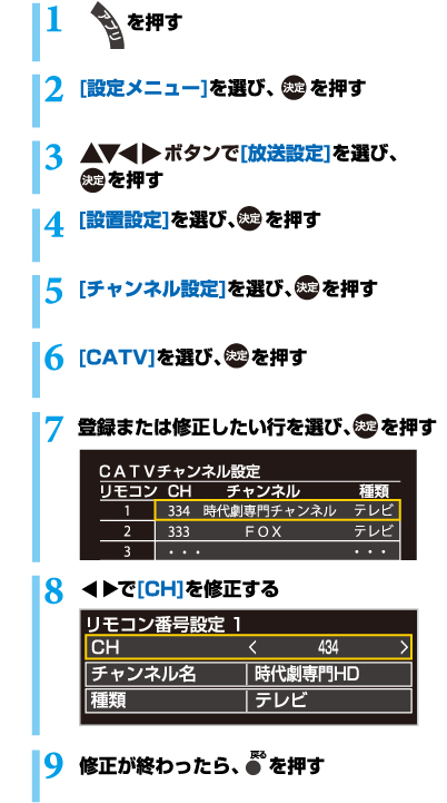 ワンタッチ選局の設定方法 パナソニック Tz Hdt621pw ハードディスク内蔵 Q A Nice Tv