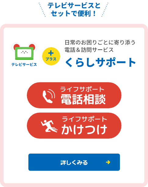 日常のお困りごとに寄り添う電話＆訪問サービス「くらしサポート」